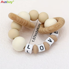 Customizable Rattle Teether Ring for Babies