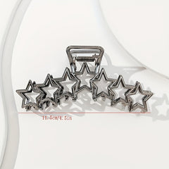 Y2K Alloy Star Hair Claw Clip Non Slip Silvery