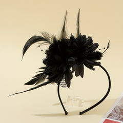 Faux Feather Fascinator Cocktail Hair Band Flapper Hair Band Hair Accessories