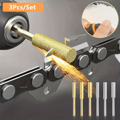 3-Piece Diamond Coated Chainsaw Sharpener Set