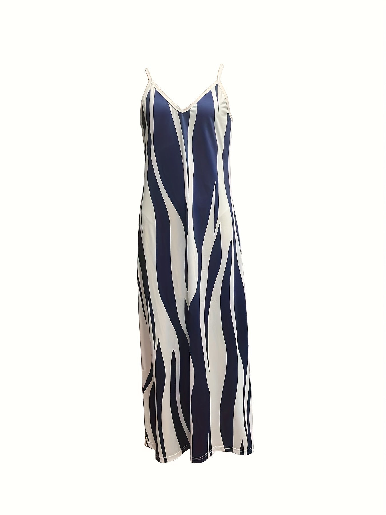  Ombre Print V Neck Maxi Dress