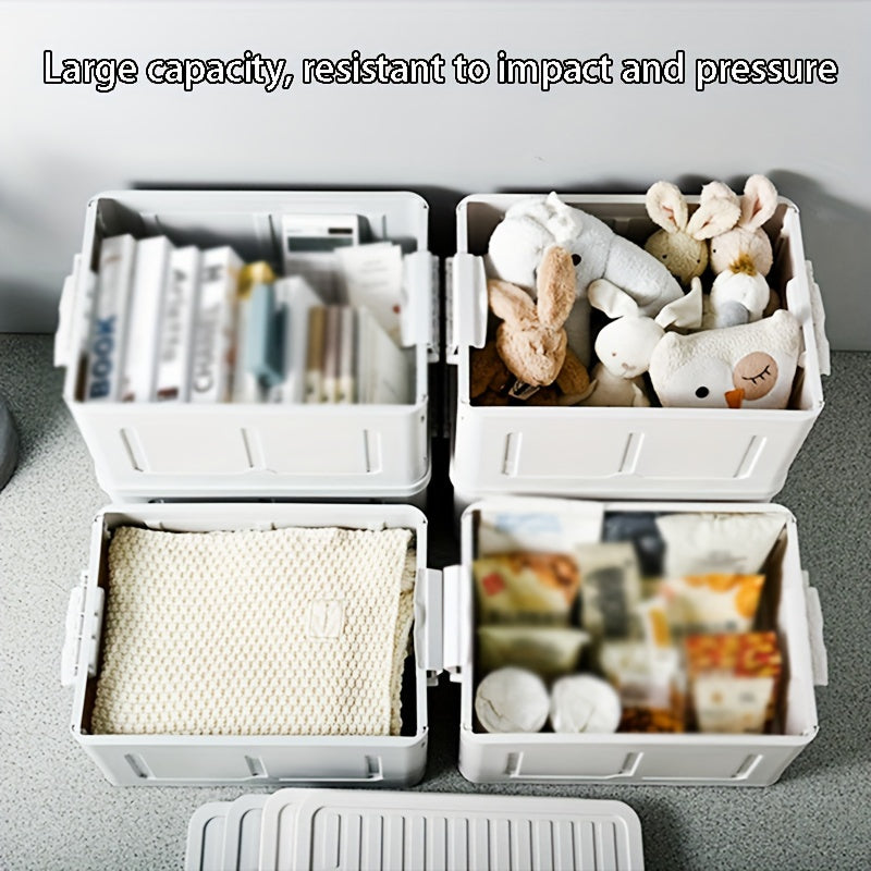 38L Foldable Storage Bin Plastic Dormitory Snack Toy Storage Box