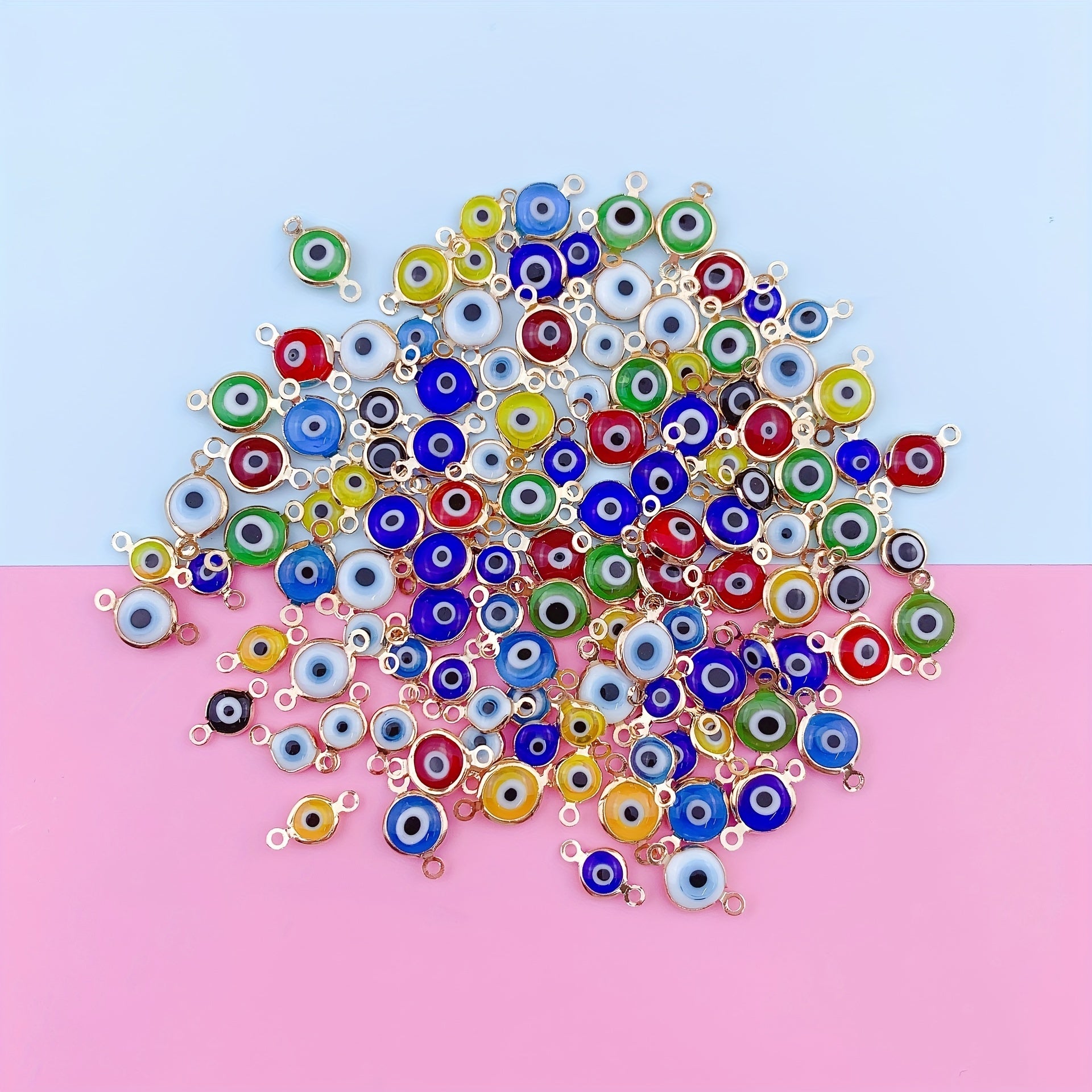 50pcs Eye Double Hanging Jewelry Connector