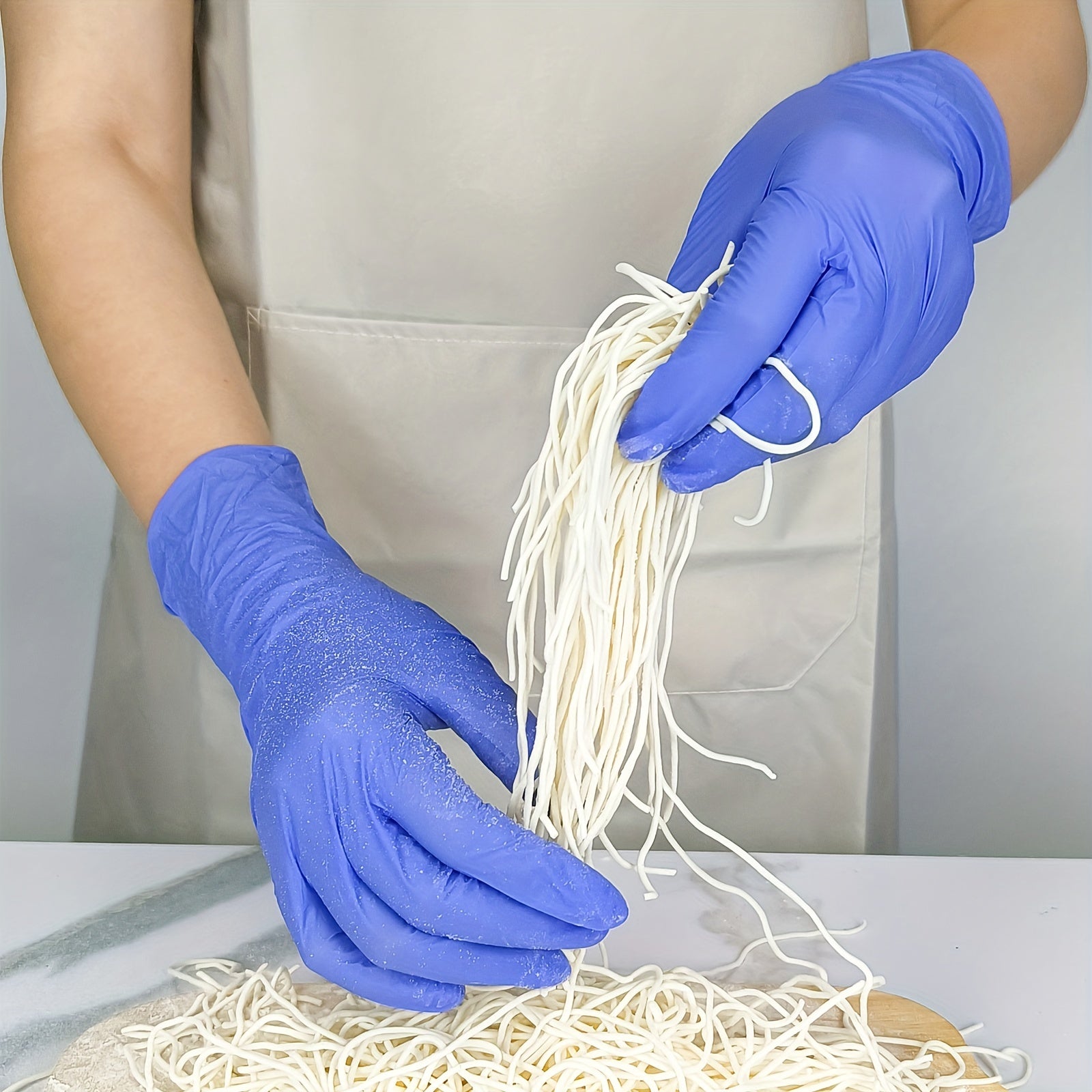 100pcs 4.5mil Nitrile Gloves Latex-Free Food Safe Textured Large Box