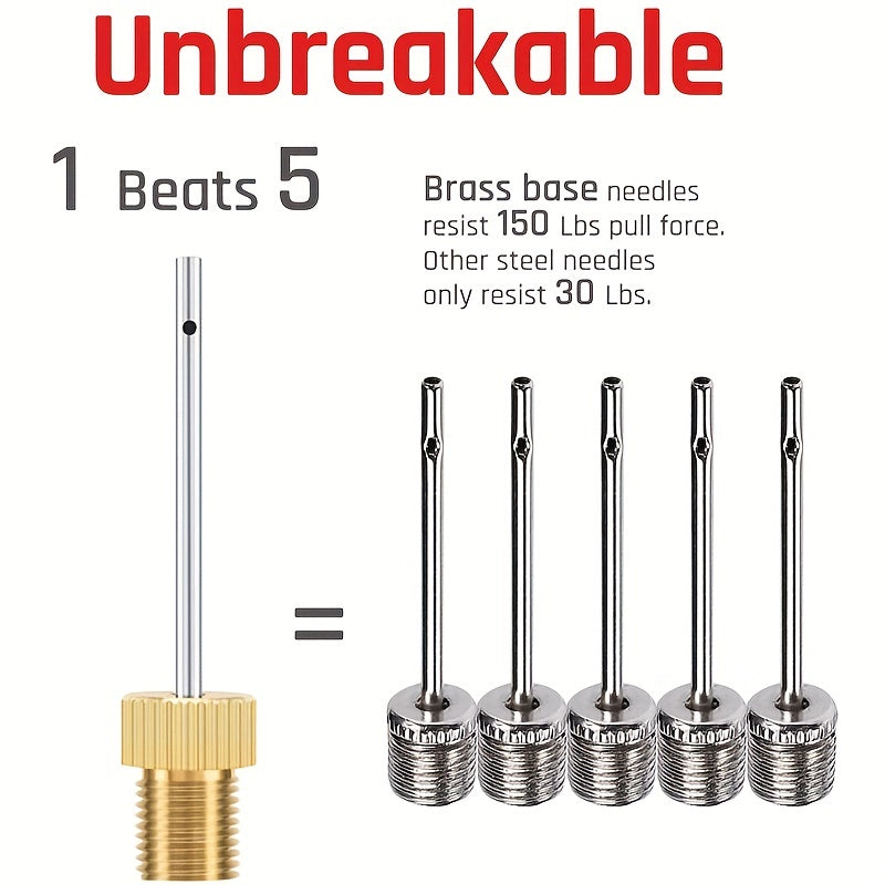 8pcs Brass Ball Pump Needles Heavy Duty Air Pump Needles For Balls