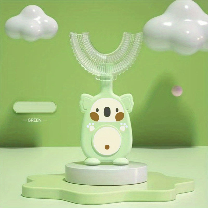 Kids U-shaped Silicone Toothbrush for Oral Cleaning