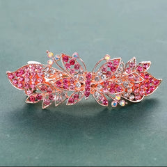 Rhinestone Butterfly Hair Clip Flower Barrette Hairpin