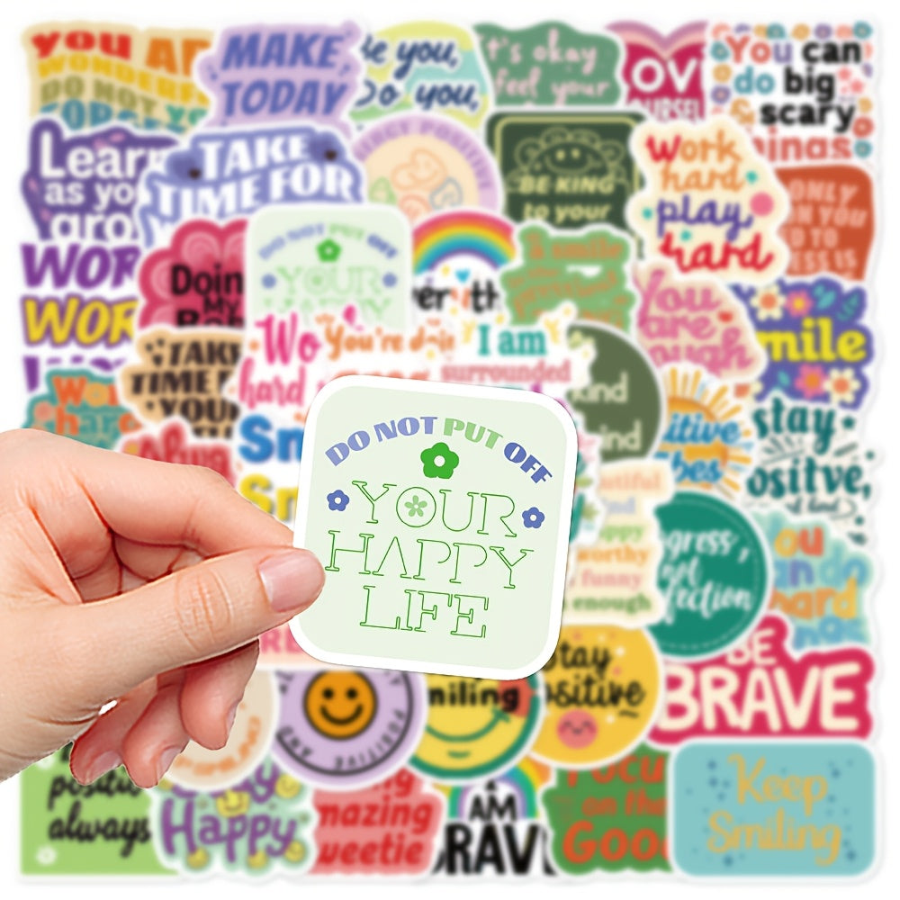 50 Motivational Stickers Positive Affirmation Self Adhesive Decoration