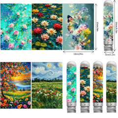 5 Packs Adult Mini Test Tube Puzzle Jigsaw Flowers Game Home Decor Display