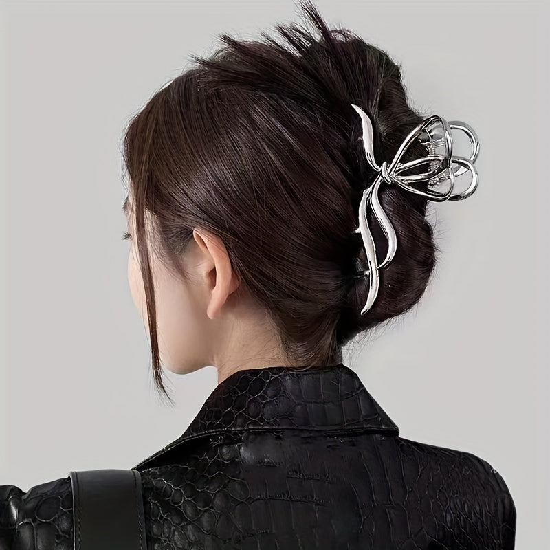 3pcs Metal Hair Claw Clip Non Slip Hair Grip Hollow Styling Accessory