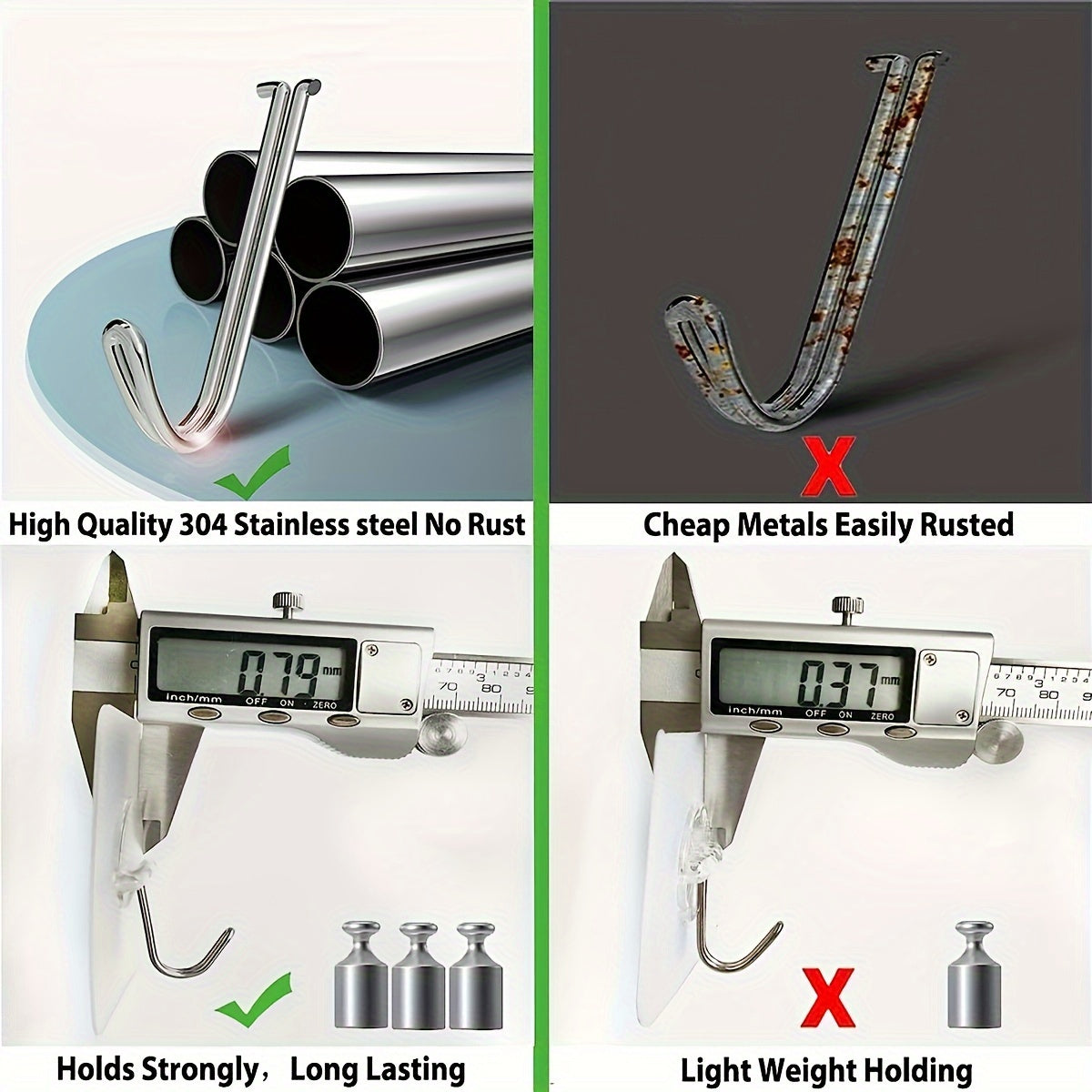 Heavy Duty Adhesive Hooks Towel Coat Hooks Waterproof Kitchen Bathroom