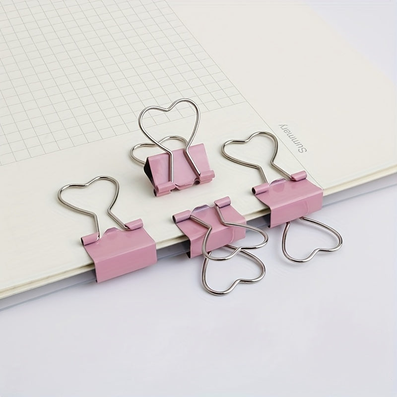 2pcs 19mm Heart Binder Clips - Creative & Organized