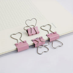 2pcs 19mm Heart Binder Clips - Creative & Organized