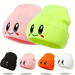 Hot Pink Face Embroidered Beanie