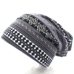 Vintage Boho Style Beanie Hat Scarf Combo