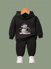 Girls Snowman Hooded Sweatshirt Set