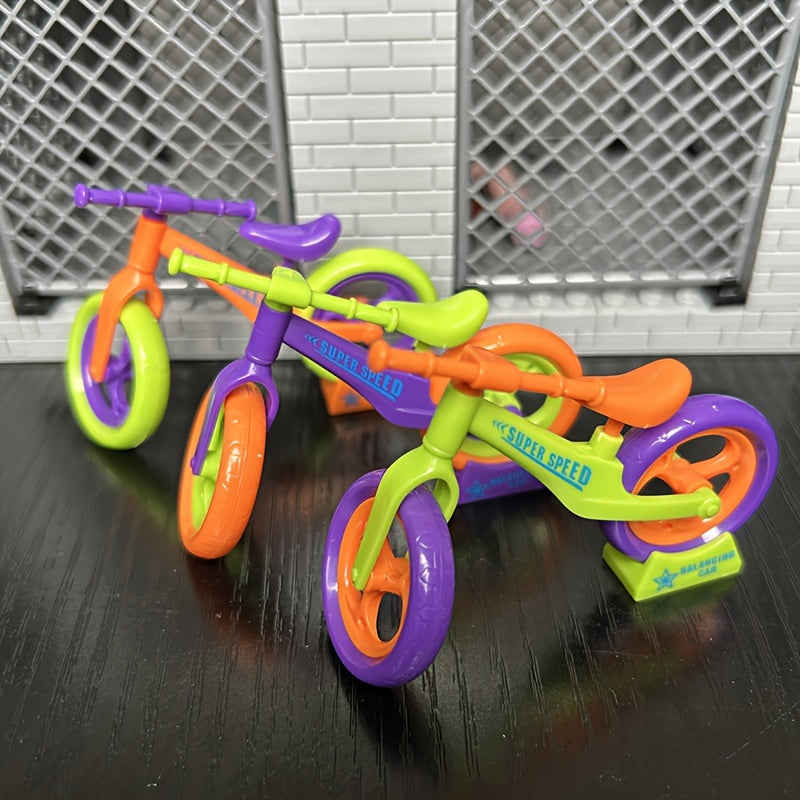 Radish Bicycle Toy Mini Assembled Bicycle Decoration Toy Bag Key Chain Gift