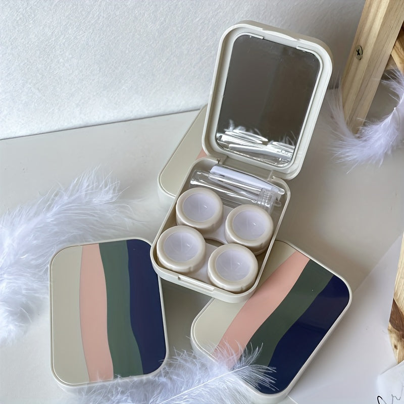 Summer Rainbow Portable Lens Box Care Box Storage
