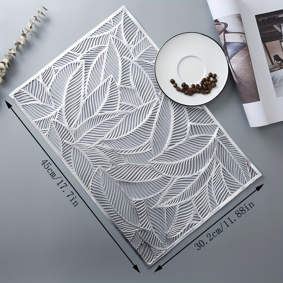 Plastic Placemat Square Lace Dandelion Hollow Anti-scalding Western Food Pad