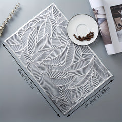 Plastic Placemat Square Lace Dandelion Hollow Anti-scalding Western Food Pad