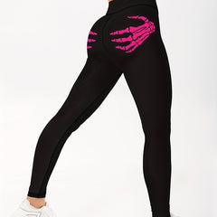 Skeleton Hands Fitness Gym Leggings High Waist Yoga Pants