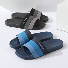 Striped Non Slip Quick drying Slippers Soft Sole Men Women Comfort Slide