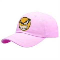 Cartoon Expression Embroidered Baseball Cap Unisex Sunscreen Visor