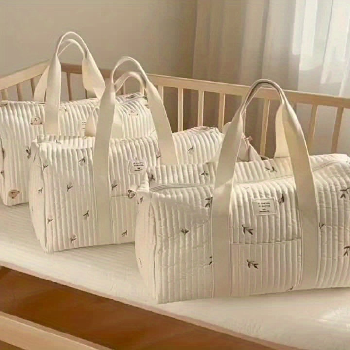 Quilted Embroidered Travel Duffle Bag, Ages 14+