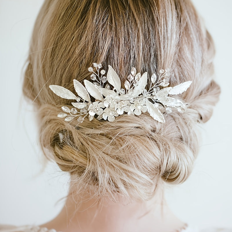 Bridal Hairbrush Pearl Crystal Wedding Hair Accessories