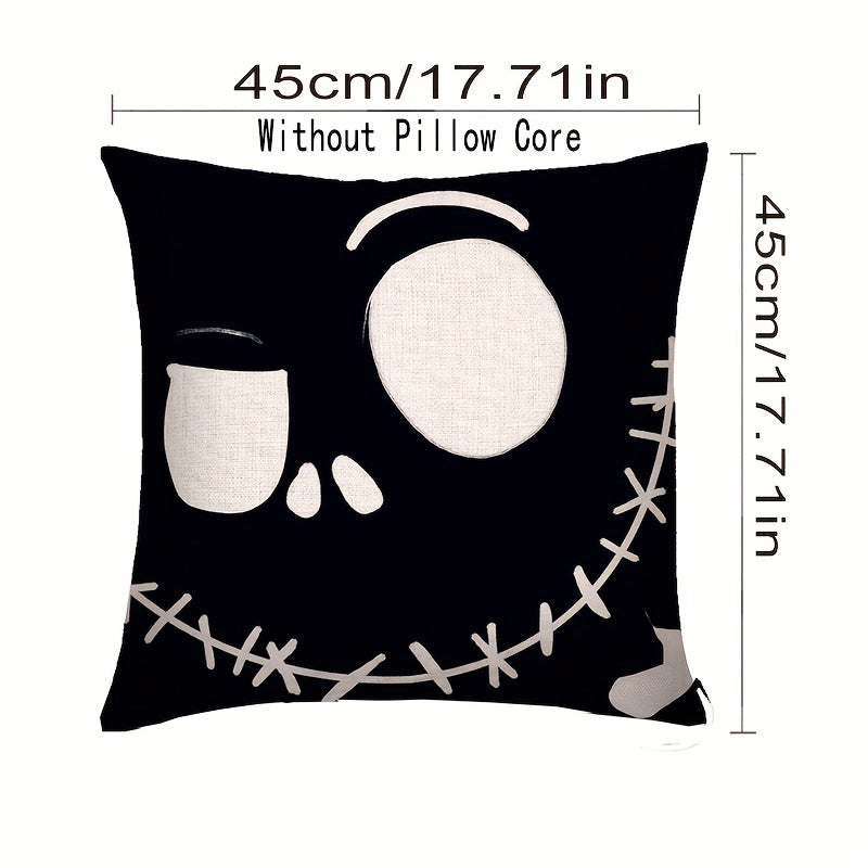 Halloween Cotton Linen Square Throw Pillow Case Decorative Cushion Cover