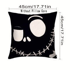 Halloween Cotton Linen Square Throw Pillow Case Decorative Cushion Cover
