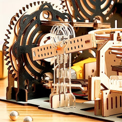 3D Wooden Puzzles Marble Run Set Mechanical Model Kits