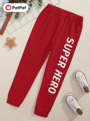 HERO Letter Print Boys Sweatpants Active Jogger Sports Pants