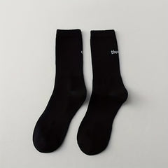 4 Pairs Letter Print Socks Mid Tube Women's Stockings