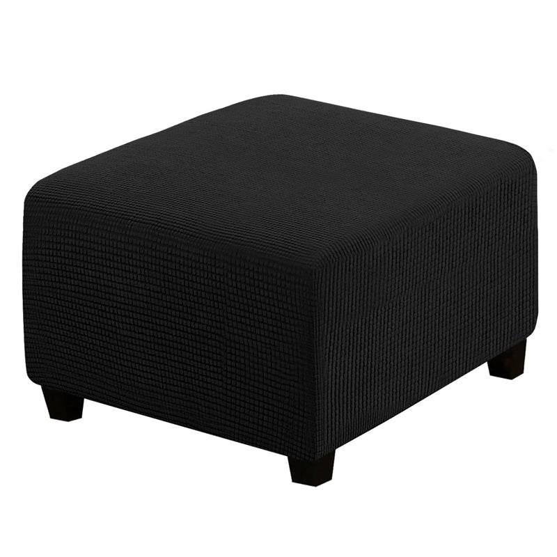 1pc Ottoman Elastic All-inclusive Stool Cover Chair Cover Square Ottoman Covers