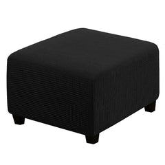 1pc Ottoman Elastic All-inclusive Stool Cover Chair Cover Square Ottoman Covers