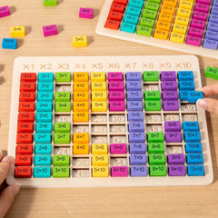 Colorful Wooden Multiplication Learning Board for Youngsters Educational Tool