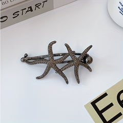 Starfish Rhinestone Hair Clip Set Faux Pearl Hair Accessories