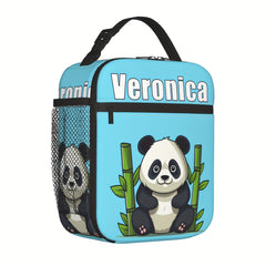 Personalized Panda Lunch Bag with Name Insulated