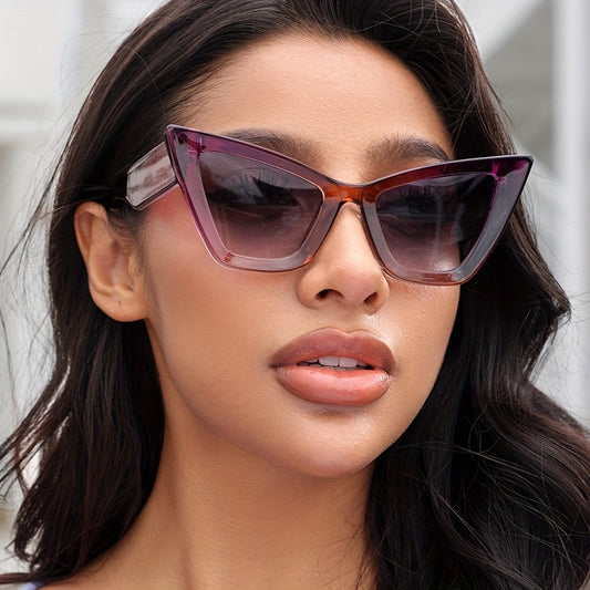 Cat Eye Sunglasses Y2K Block Frame Party Props