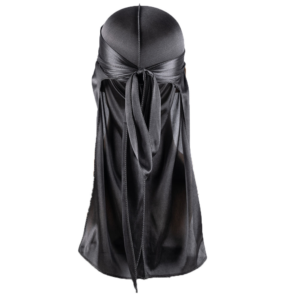 4pcs Silk Like Durags Satin Long Tail Head Wraps Silky Bandana