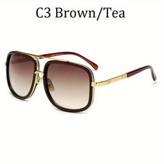 Classic Gradient Lens Men's Sunglasses Vintage Square Frame