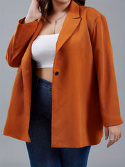  Solid Long Sleeve Workwear Blazer