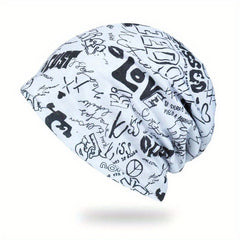 Hip Hop Letter Print Beanie Unisex Baggy Hat