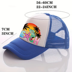 Summer Multicolor Hat Starfish Beach Print Men's Peaked Cap Street Sunshade