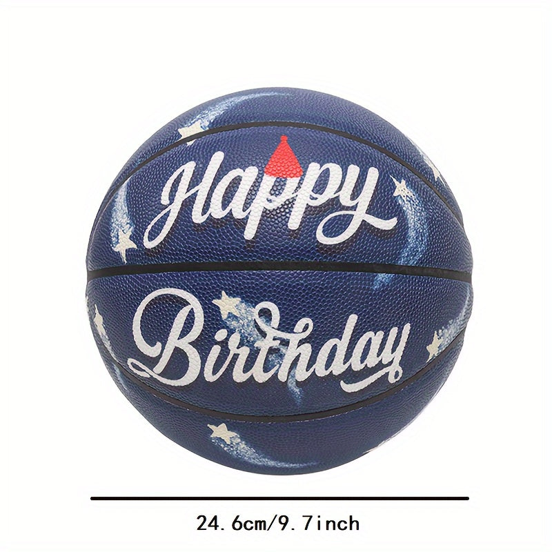 Happy Birthday Basketball Gift Set with Air Pump and Storage Bag