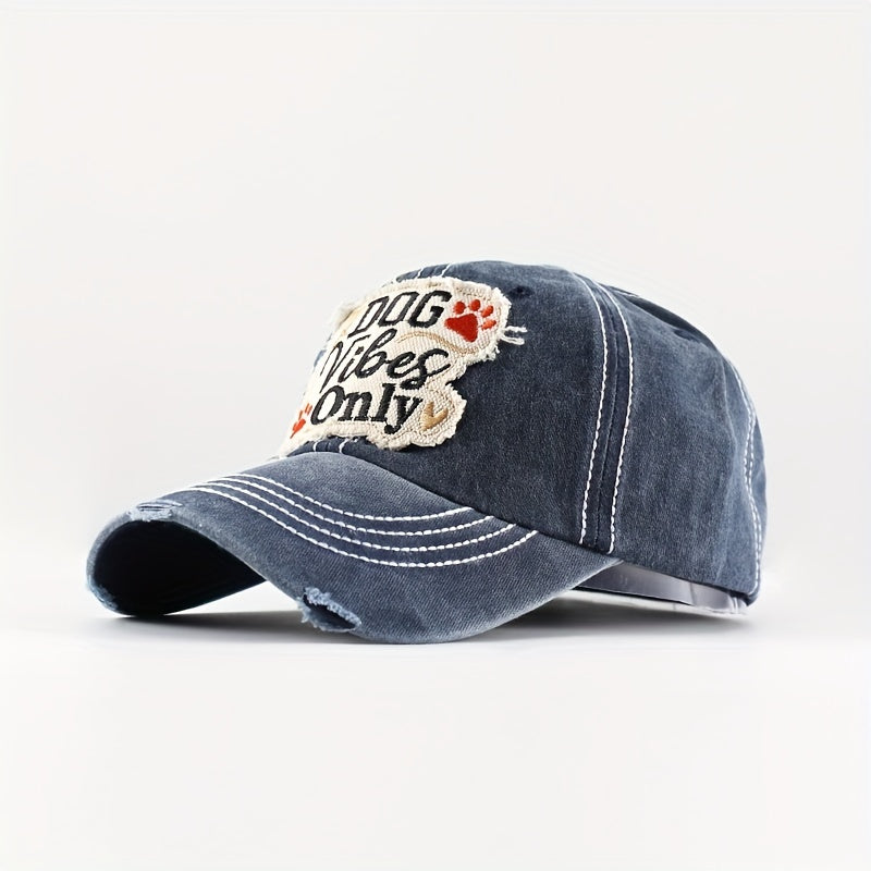 Denim Distressed Sunshade Baseball Cap