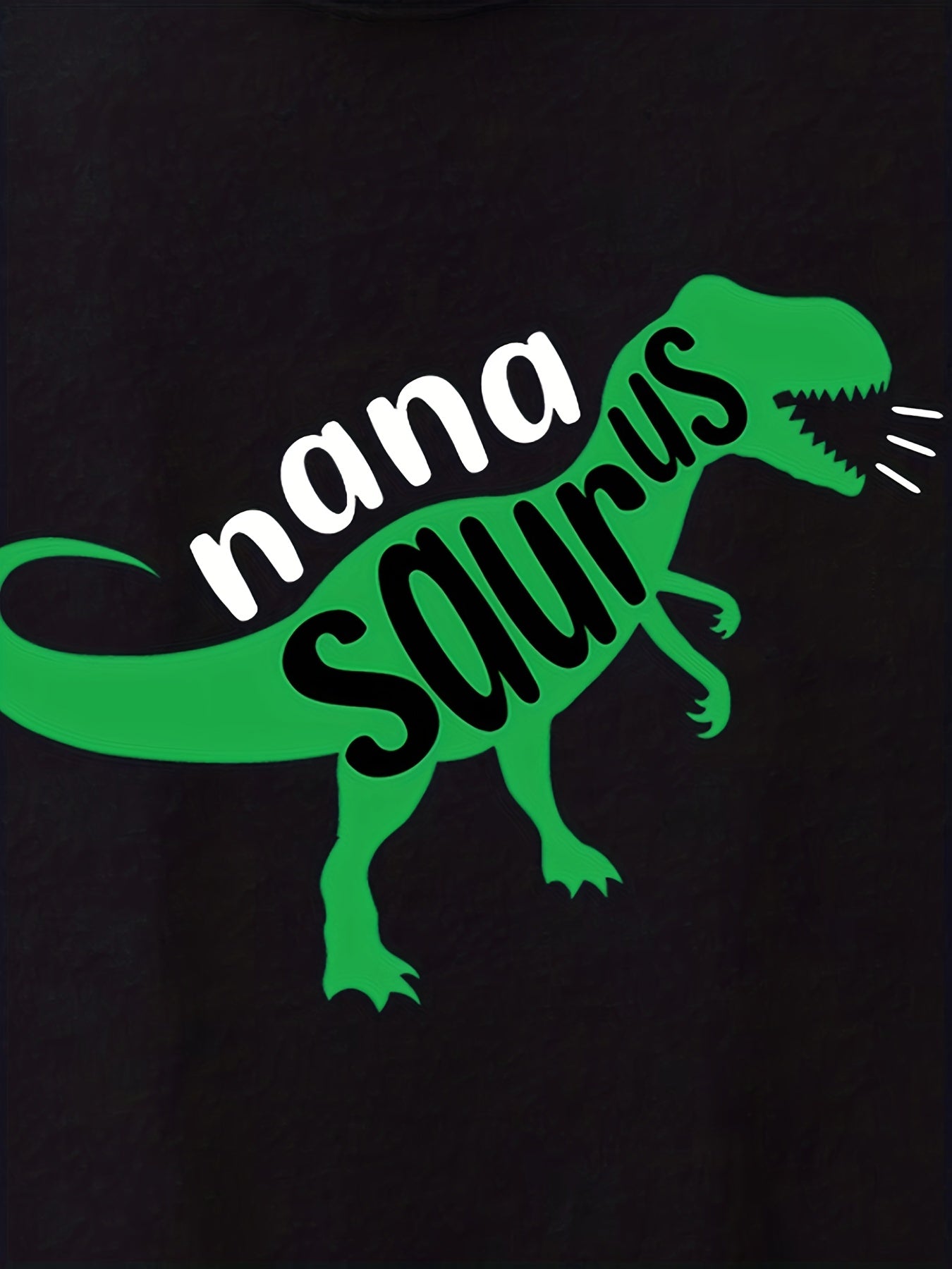 Kids Dinosaur And Letter NANA SAURUS Graphic T Shirt
