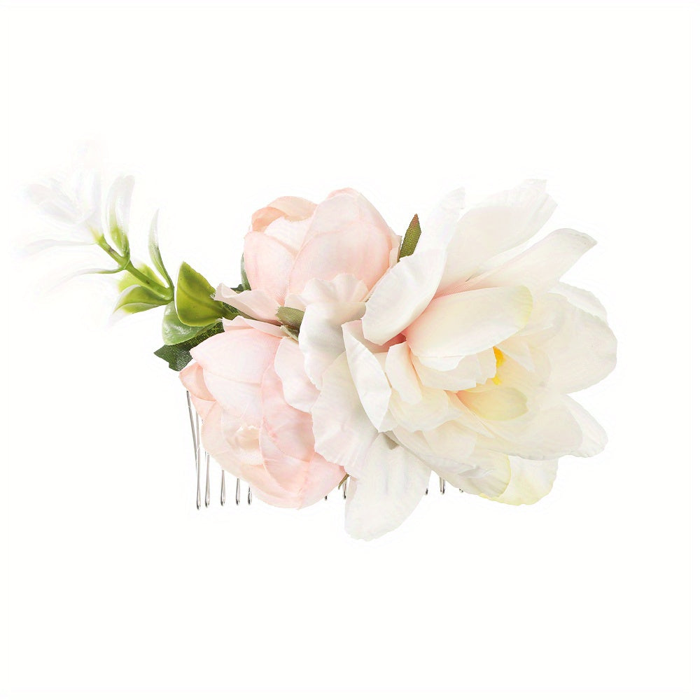 Large Flower Hair Comb Insert Comb Non-slip Hair Accessory