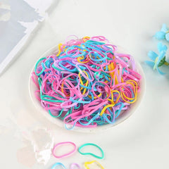 500pcs Colorful Mini Hair Bands Girls Ponytail Hair Accessories